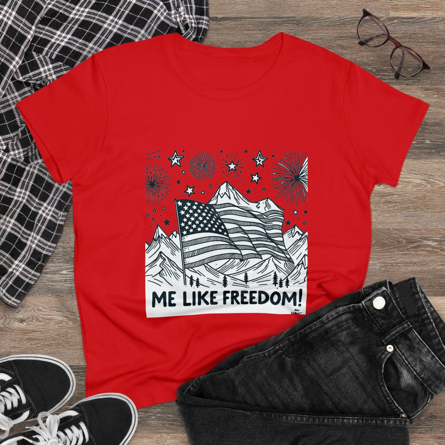 Me Like Freedom! - Women's Heavy Cotton Tee - (Freedom #5)