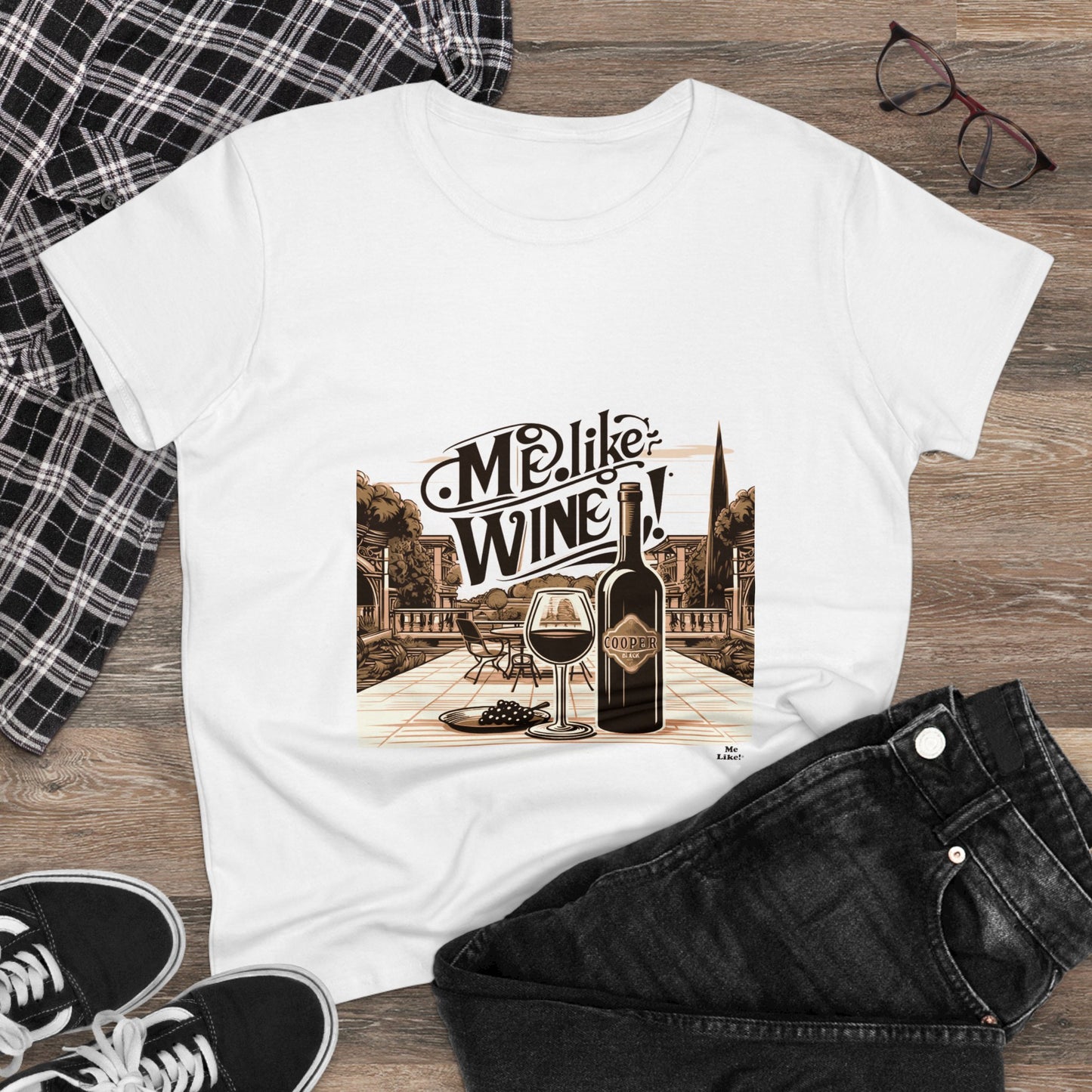 Women's Heavy Cotton Tee - Me Like Wine! (#4)