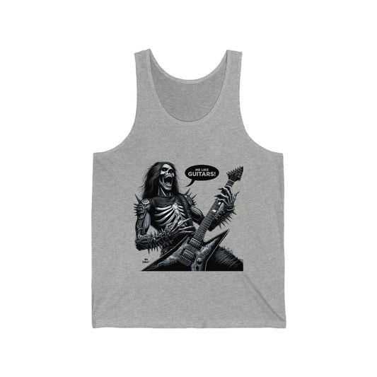 Me Like Guitars! - Unisex Jersey Tank - Heavy Metal #4