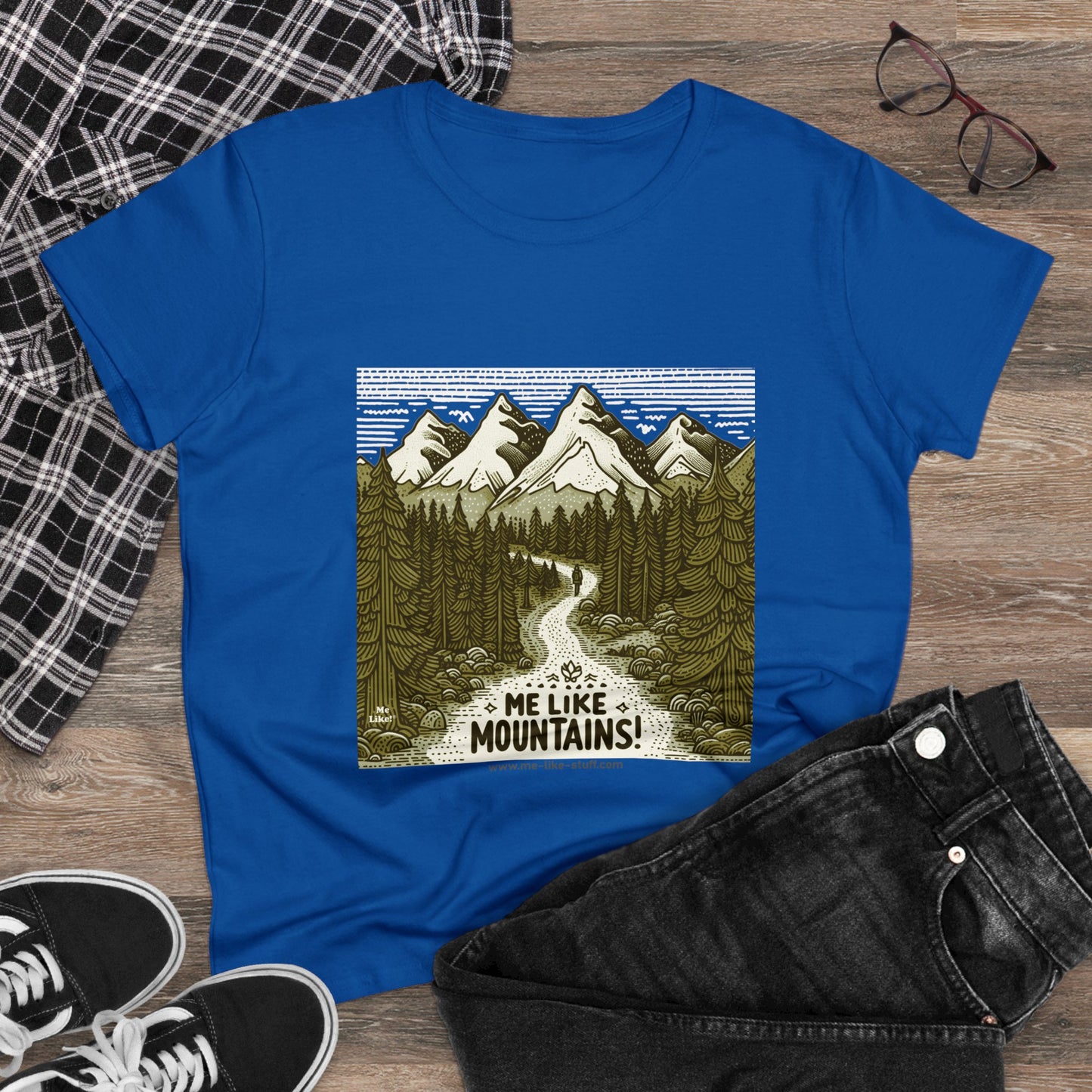 Me Like Mountains! - Women's Heavy Cotton Tee - (#3)