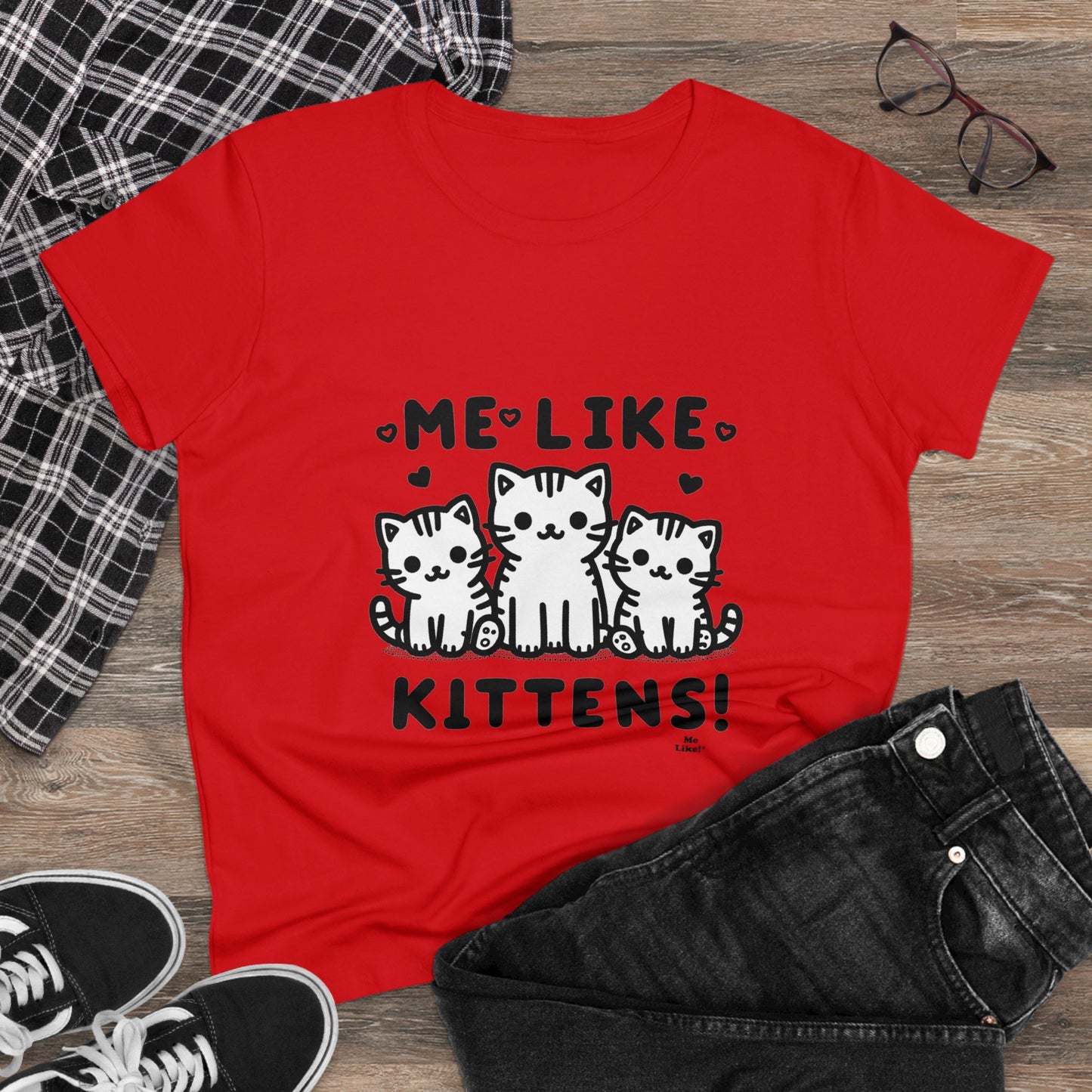 Me Like Kittens! - Women's Heavy Cotton Tee - (#2)