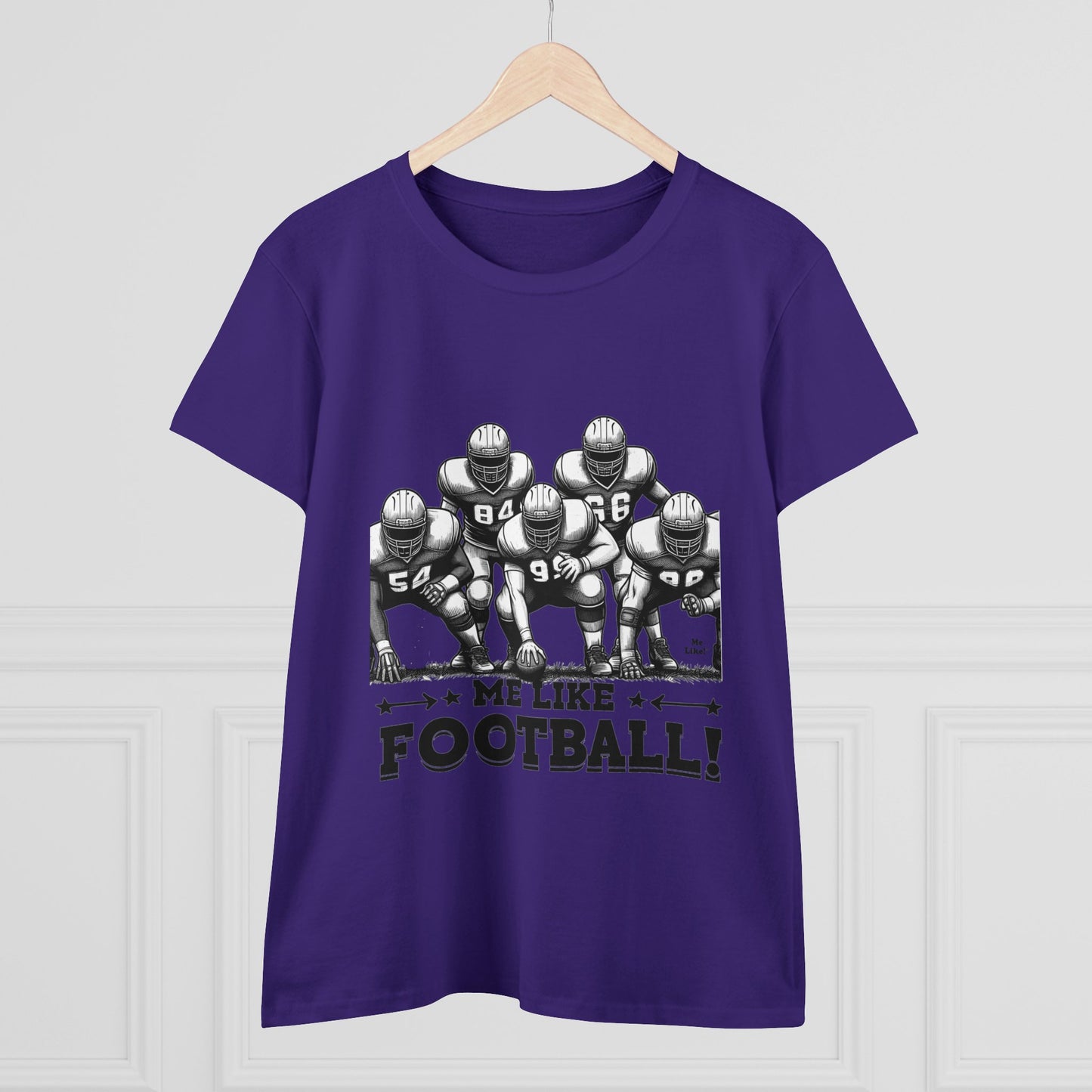 Me Like Football! - Women's Heavy Cotton Tee - (Football #2)