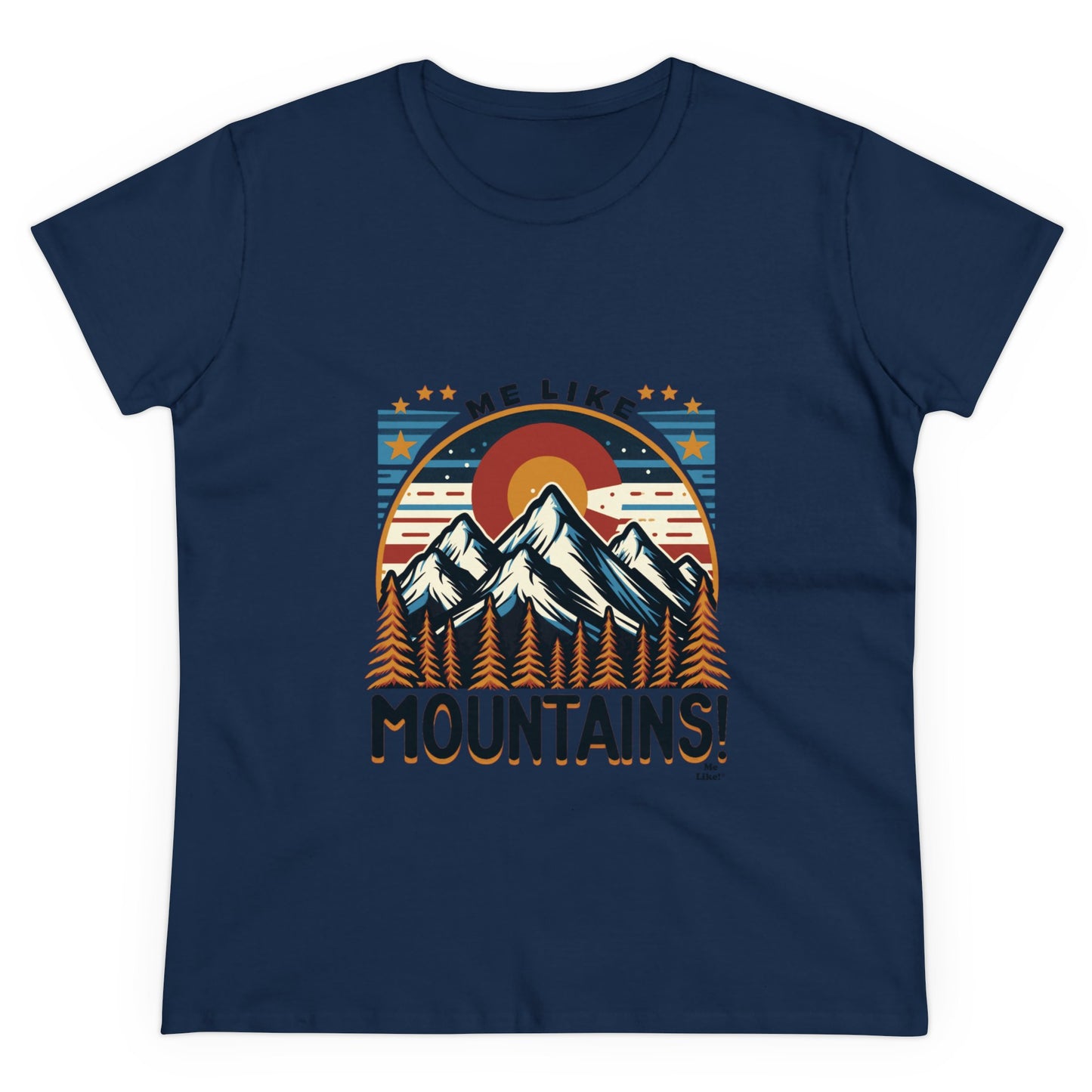 Me Like Mountains! - Women's Heavy Cotton Tee - (Mountains #5)