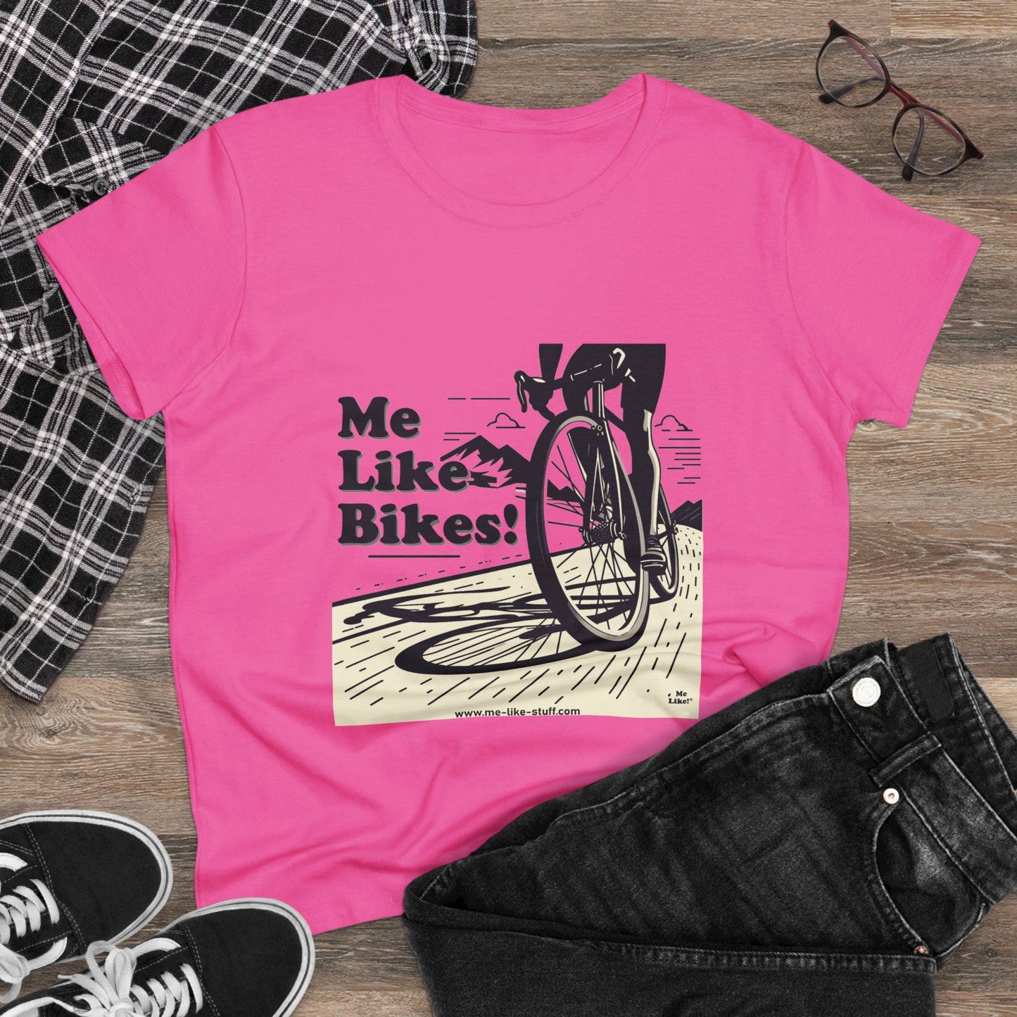 Women's Heavy Cotton Tee - Me Like Bikes! (RB #2)