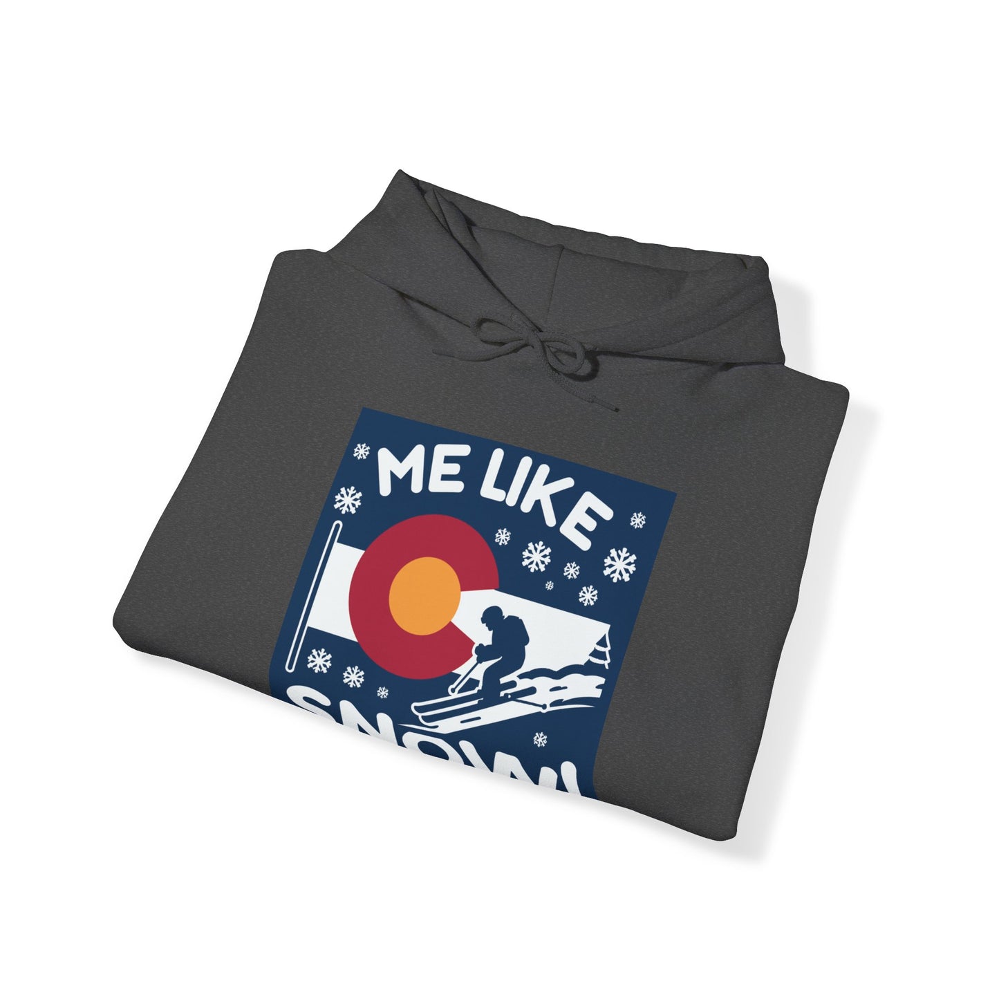 Me Like Snow! - Unisex Heavy Blend™ Hooded Sweatshirt - (Ski Colorado #2)