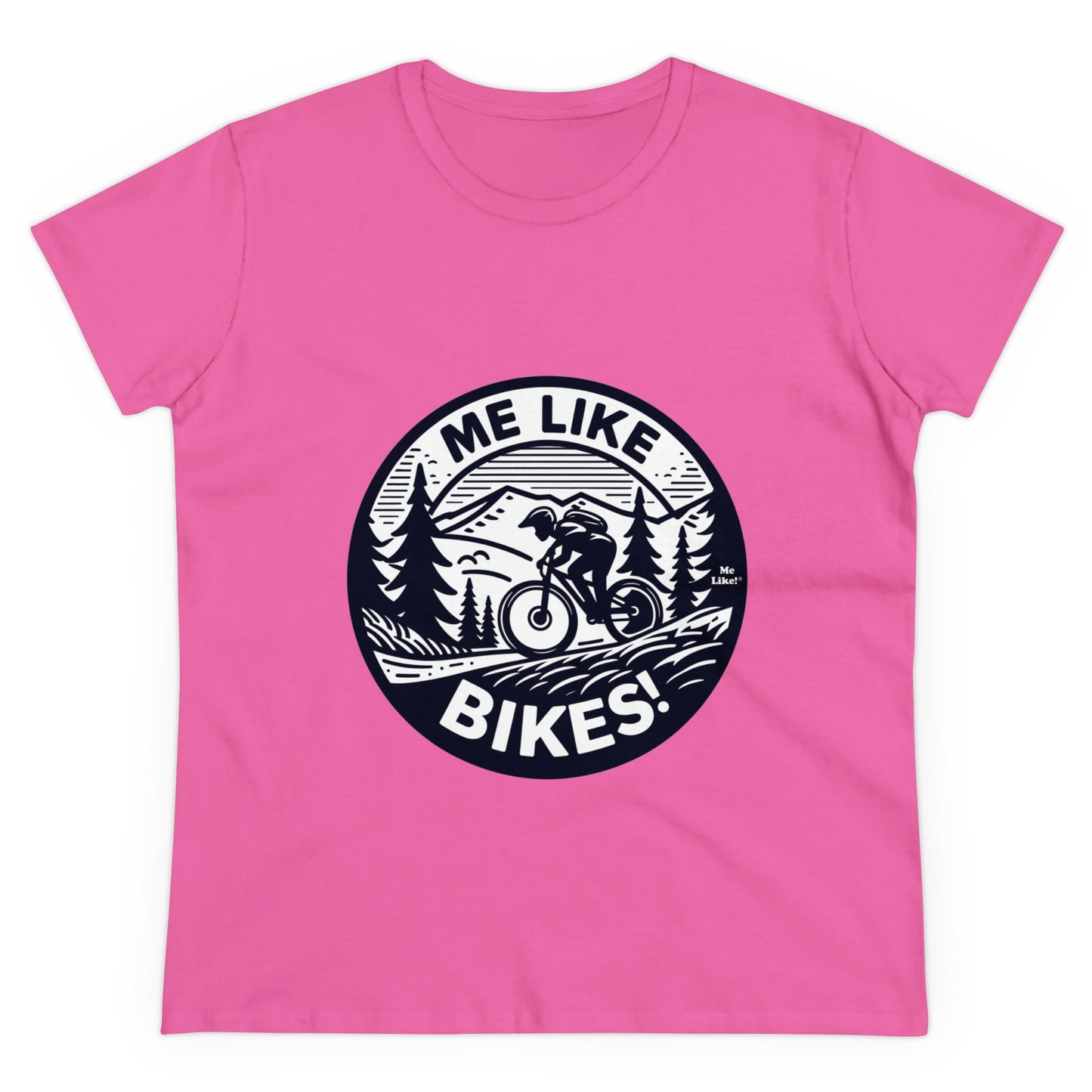 Me Like Bikes! - Women's Heavy Cotton Tee - (Mountain Bike #4)