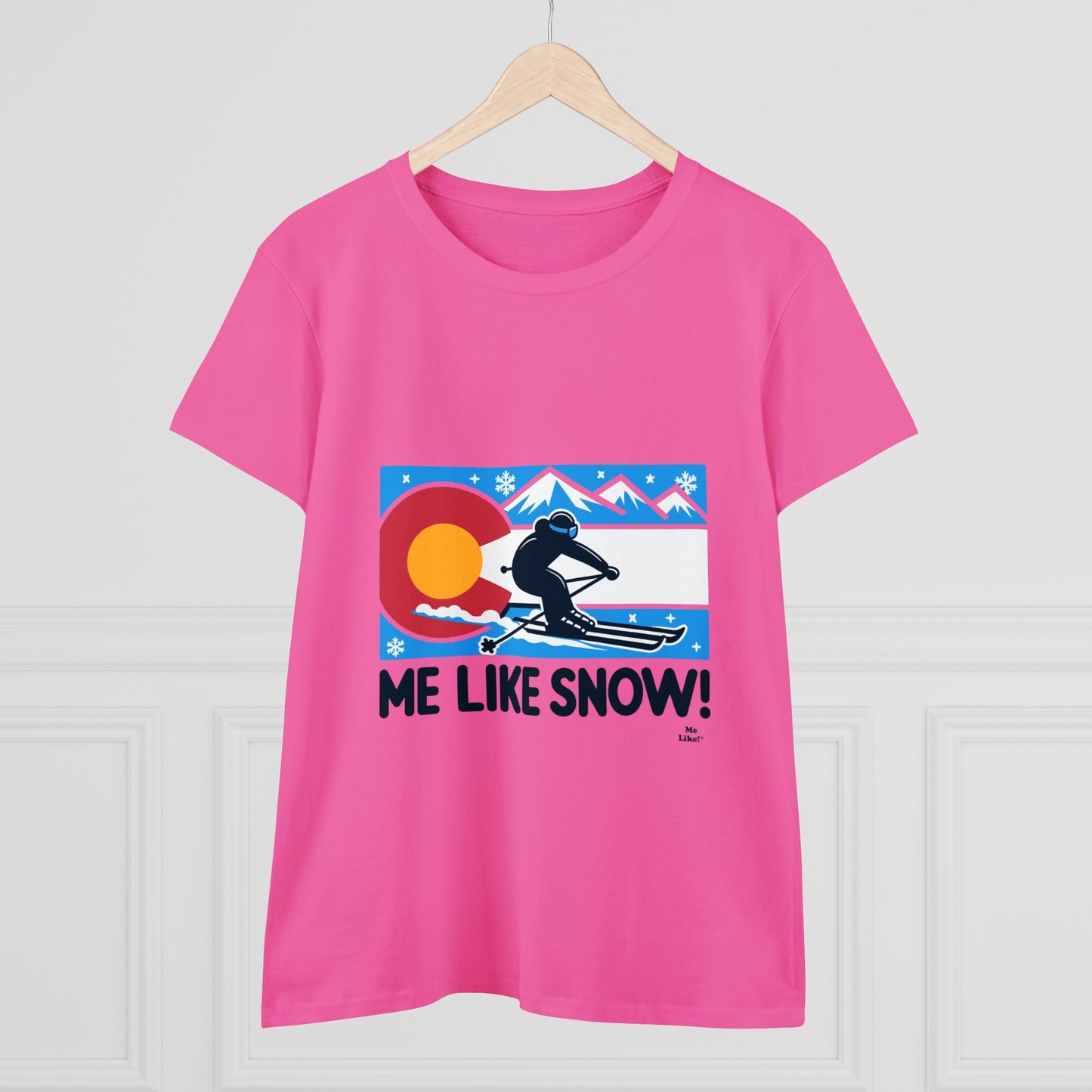 Me Like Snow! - Women's Heavy Cotton Tee - (Ski Colorado #1)