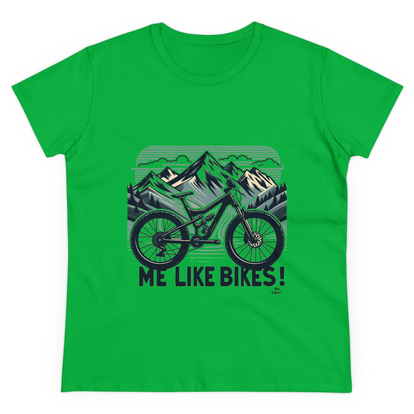 Me Like Bikes! - Women's Heavy Cotton Tee - (Mountain Bike #5)