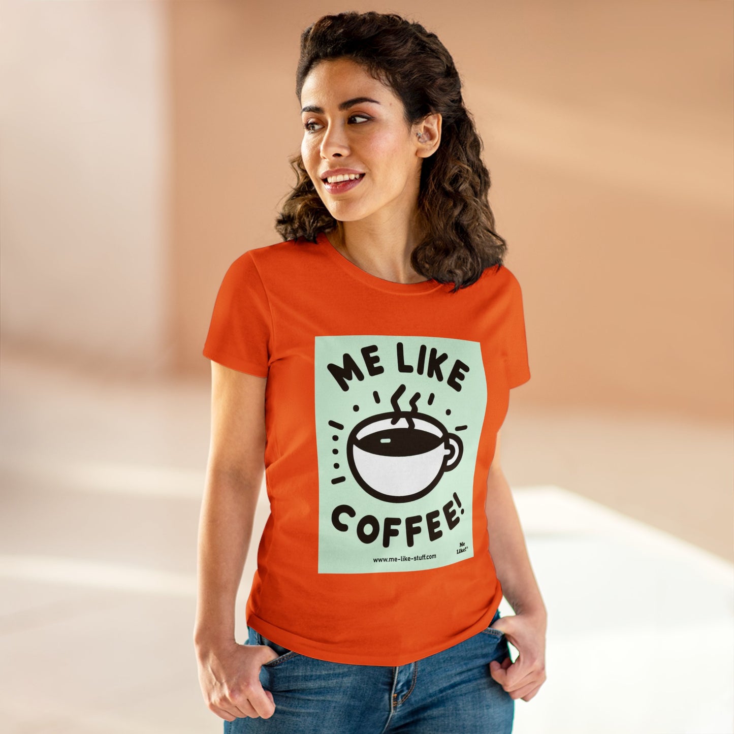 Women's Heavy Cotton Tee - Me Like Coffee! (#2)