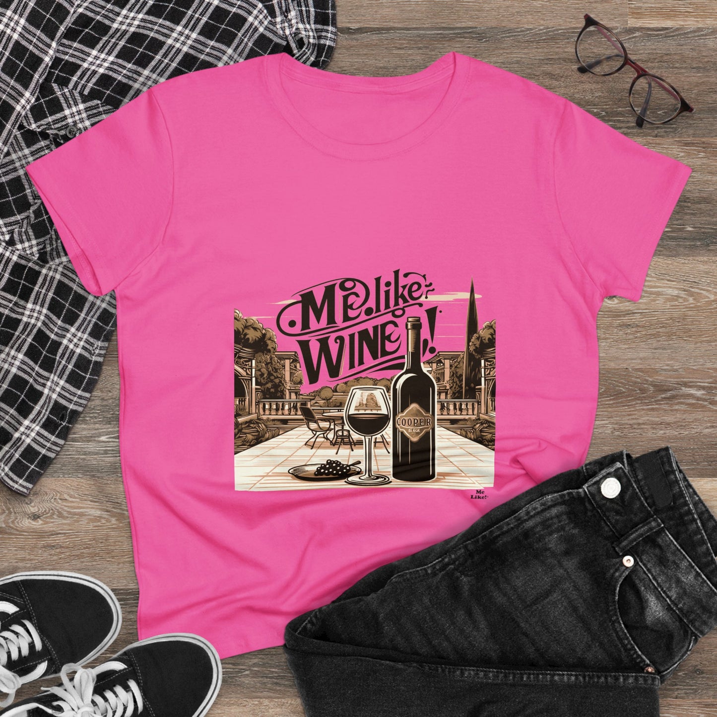 Women's Heavy Cotton Tee - Me Like Wine! (#4)