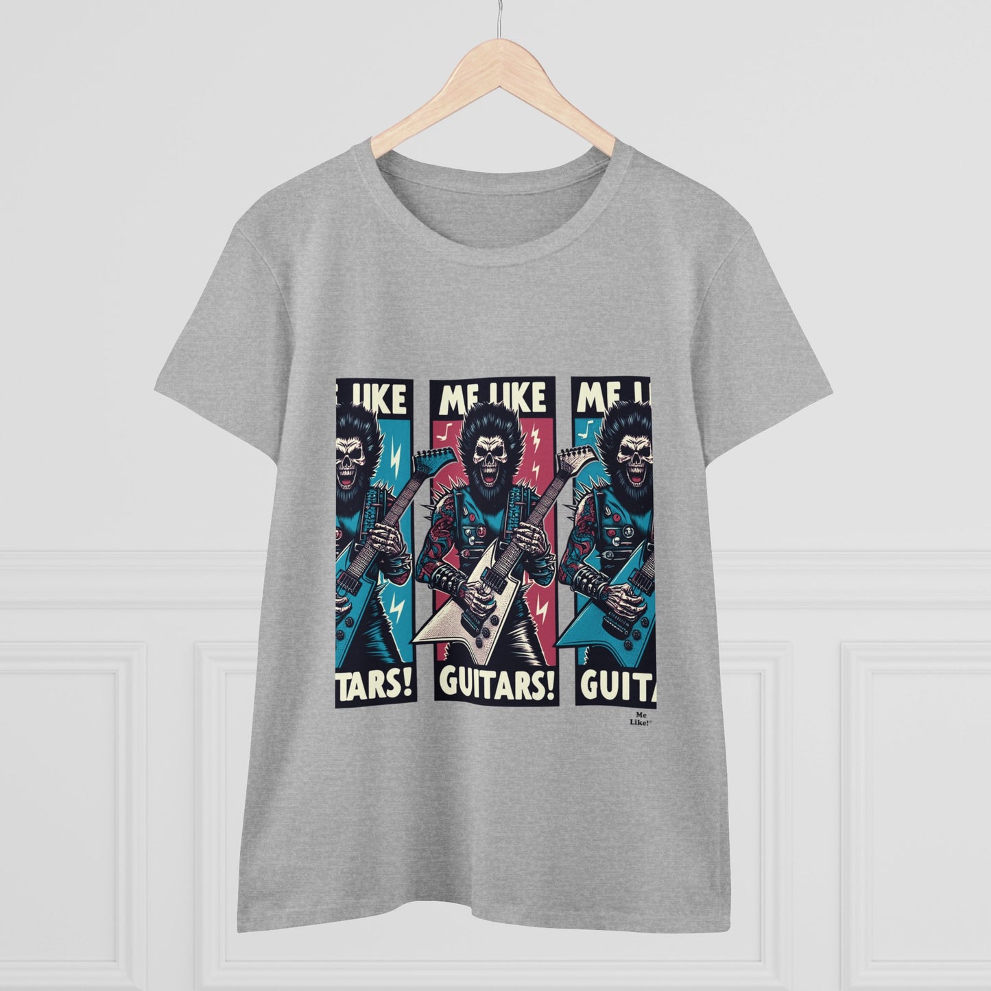 Me Like Guitars! - Women's Cotton Tee - Heavy Metal #3