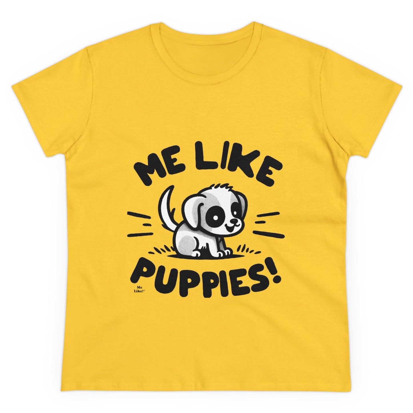 Me Like Puppies! - Women's Heavy Cotton Tee - (#2)