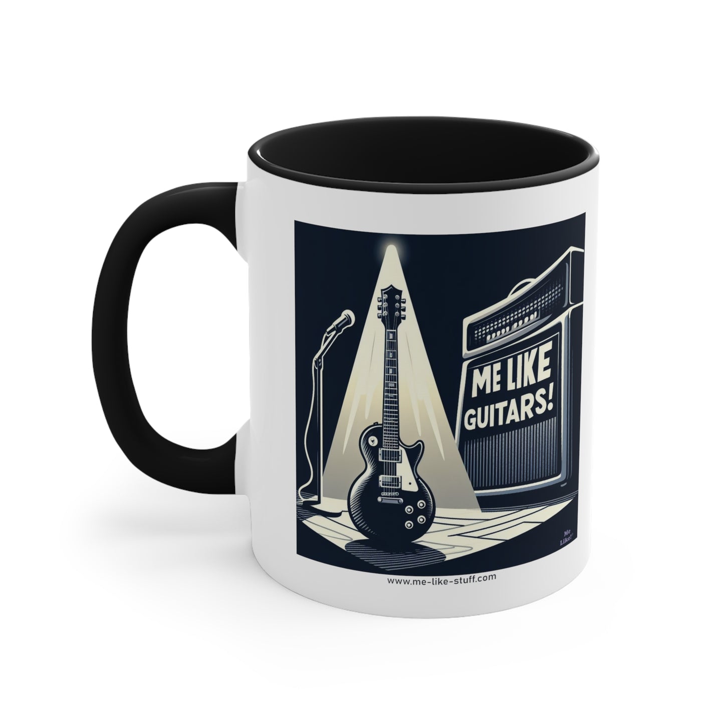 Accent Coffee Mug, 11oz - Me Like Guitars! (Electric #1)