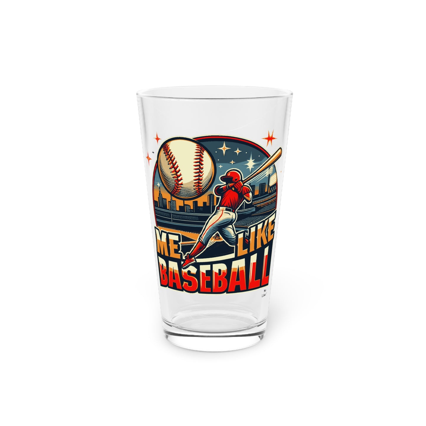 Me Like Baseball! - Pint Glass, 16oz - (Baseball #1)