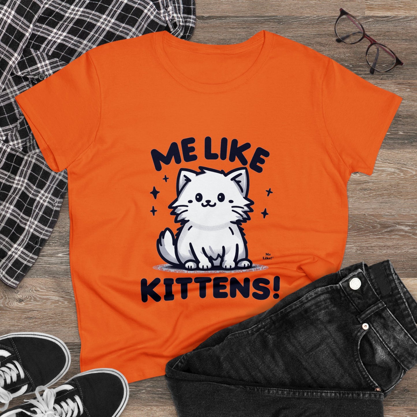 Me Like Kittens! - Women's Heavy Cotton Tee - (#1)