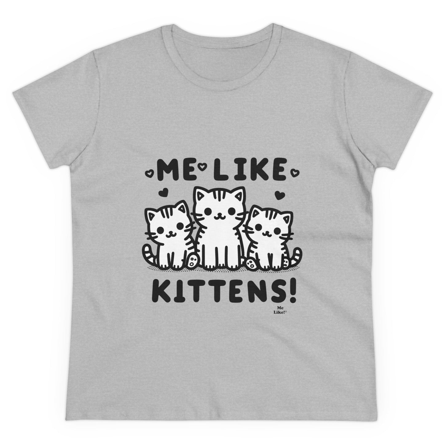 Me Like Kittens! - Women's Heavy Cotton Tee - (#2)