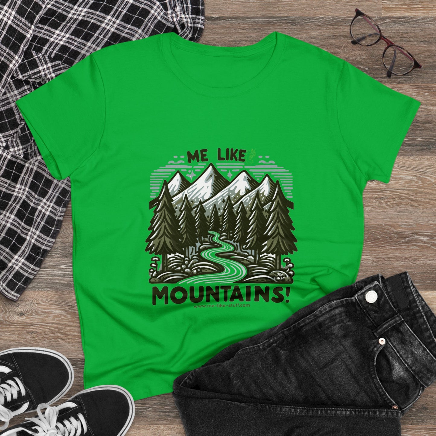 Me Like Mountains! - Women's Heavy Cotton Tee - (#4)