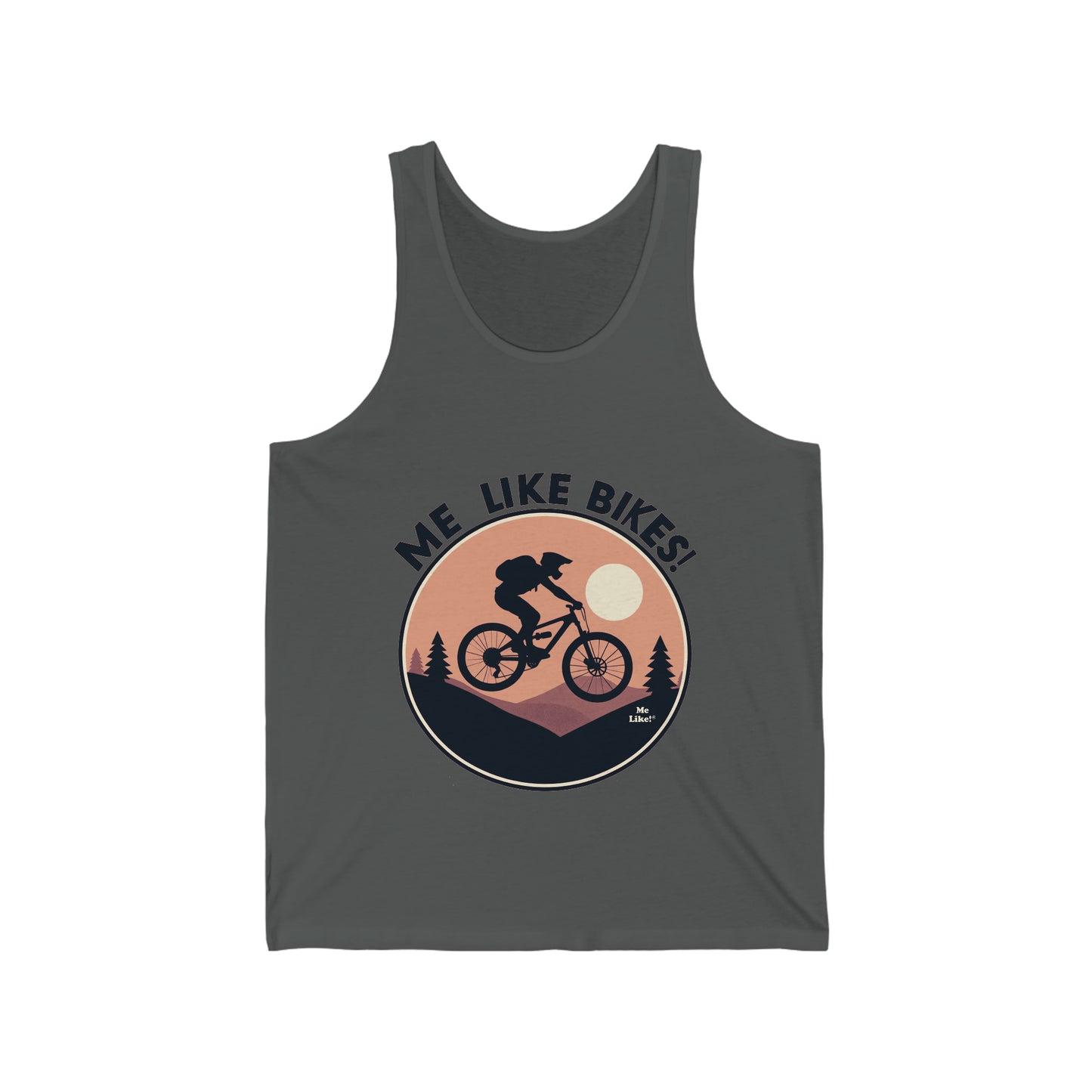 Me Like Bikes! - Unisex Jersey Tank - (Mountain Bike #3)