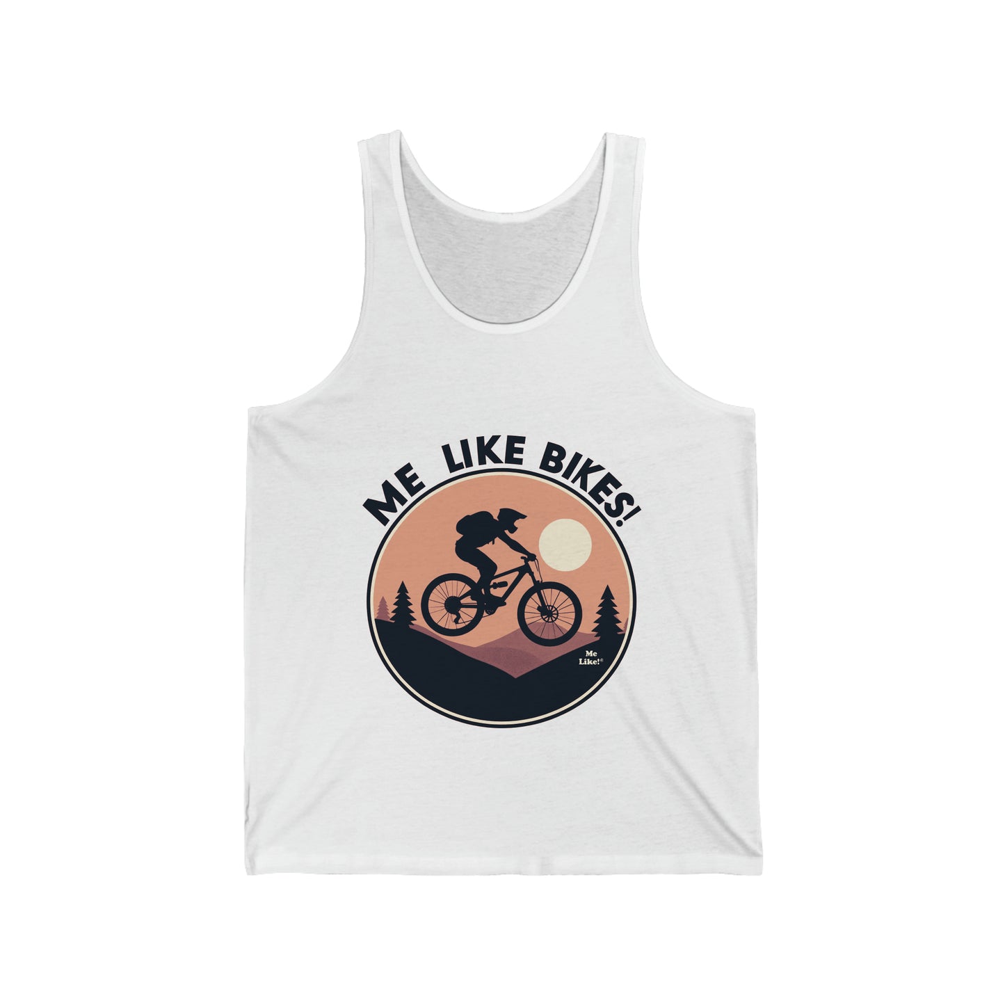 Me Like Bikes! - Unisex Jersey Tank - (Mountain Bike #3)