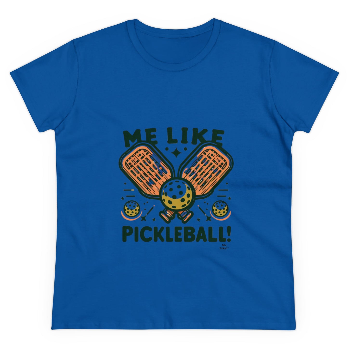 Me Like Pickleball! - Women's Heavy Cotton Tee - (Pickleball #1)