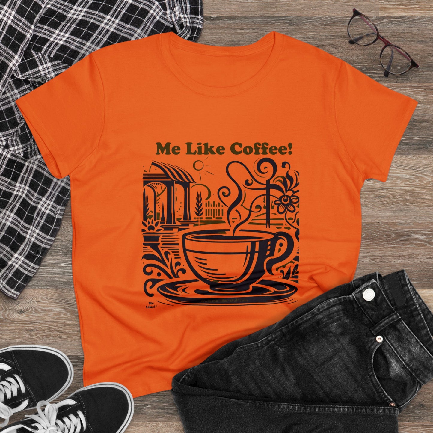 Women's Heavy Cotton Tee - Me Like Coffee! (#3)