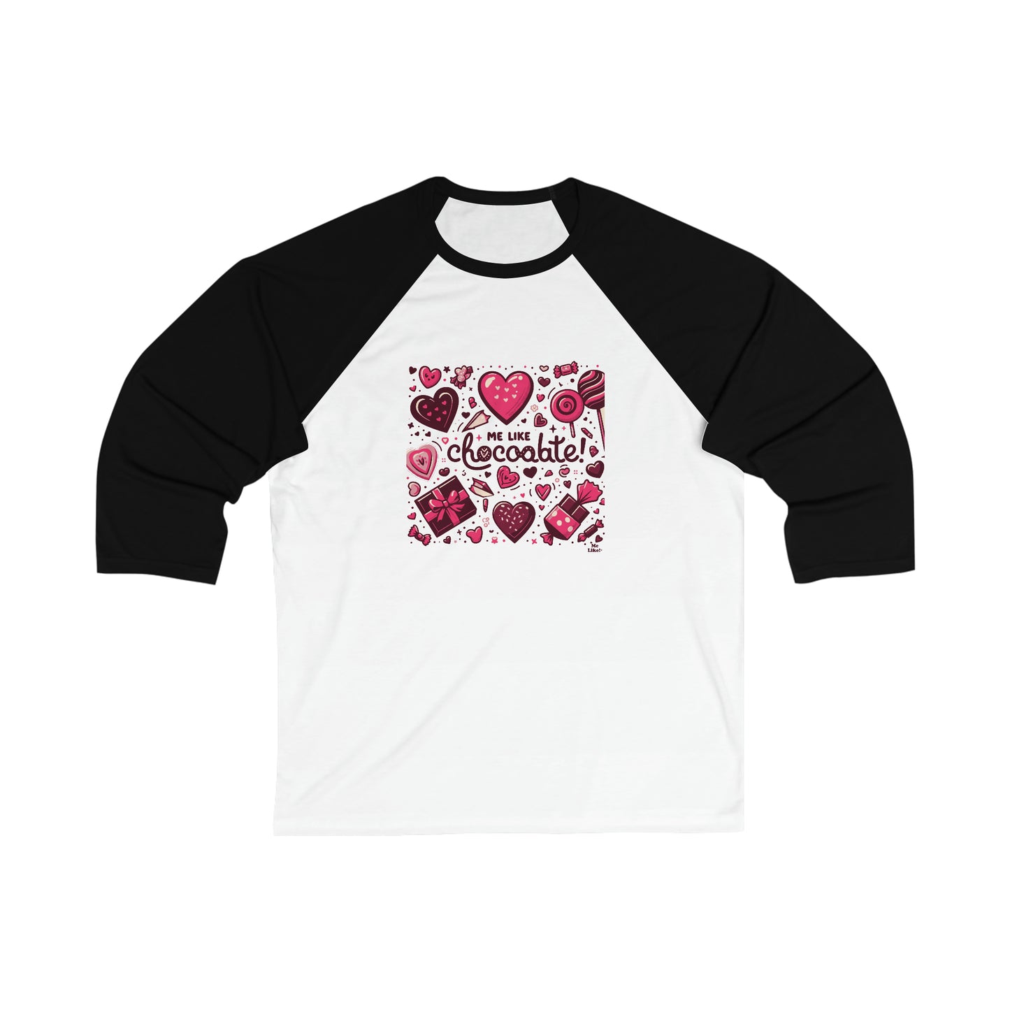 Me Like Chocolate! - Unisex 3\4 Sleeve Baseball Tee - (Chocolate #1)