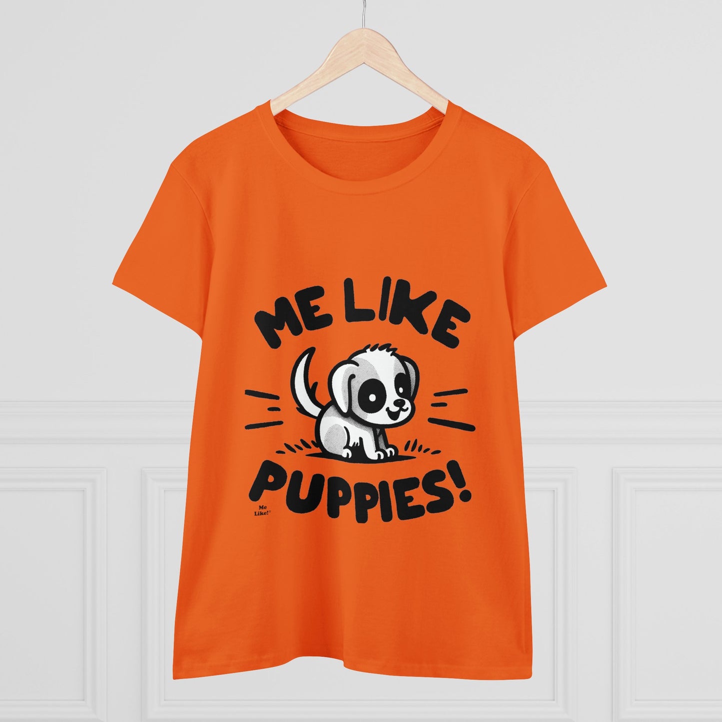 Me Like Puppies! - Women's Heavy Cotton Tee - (#2)