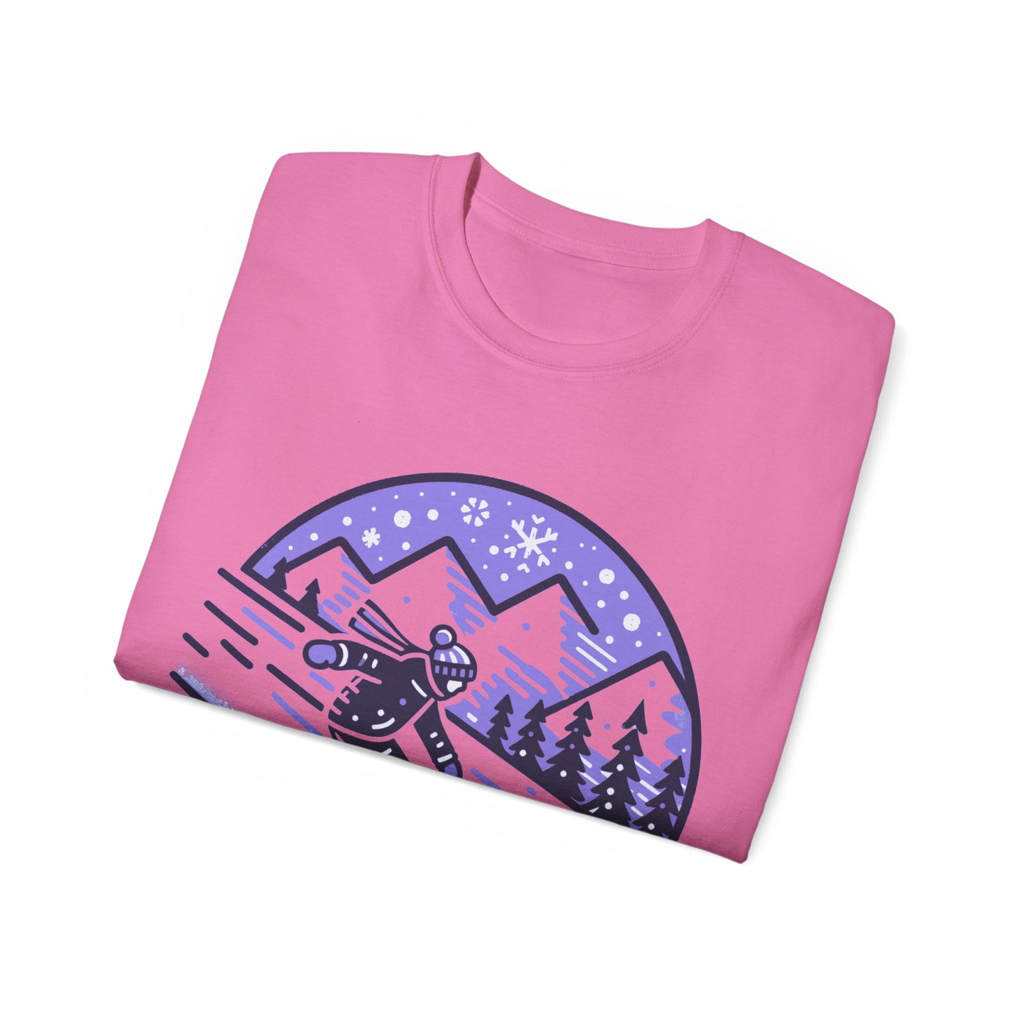 Unisex Ultra Cotton Tee - Me Like Snow! (Snowboard #2)