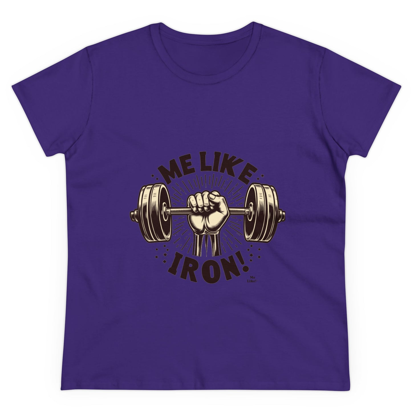 Me Like Iron! - Women's Heavy Cotton Tee - (Weightlifting #1)