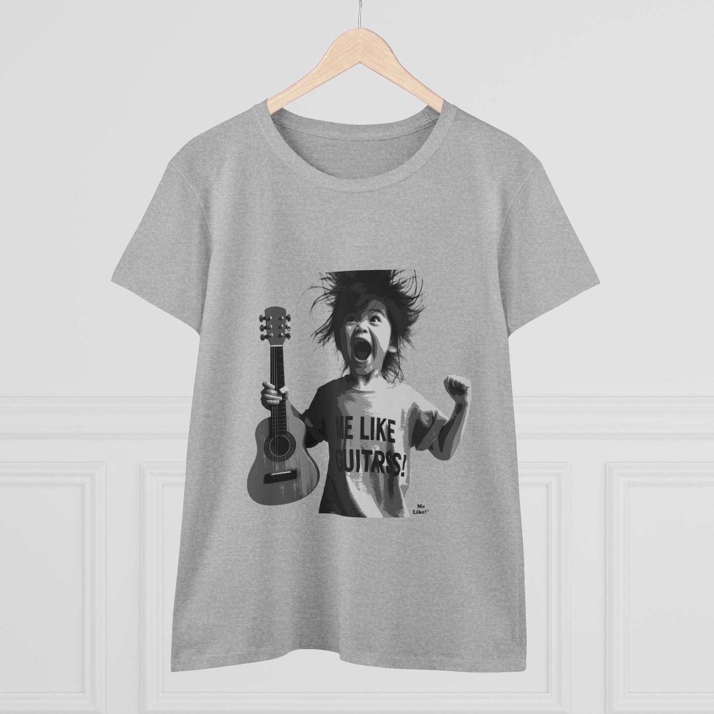 Me Like Guitars! - Women's Cotton Tee - Punk #1