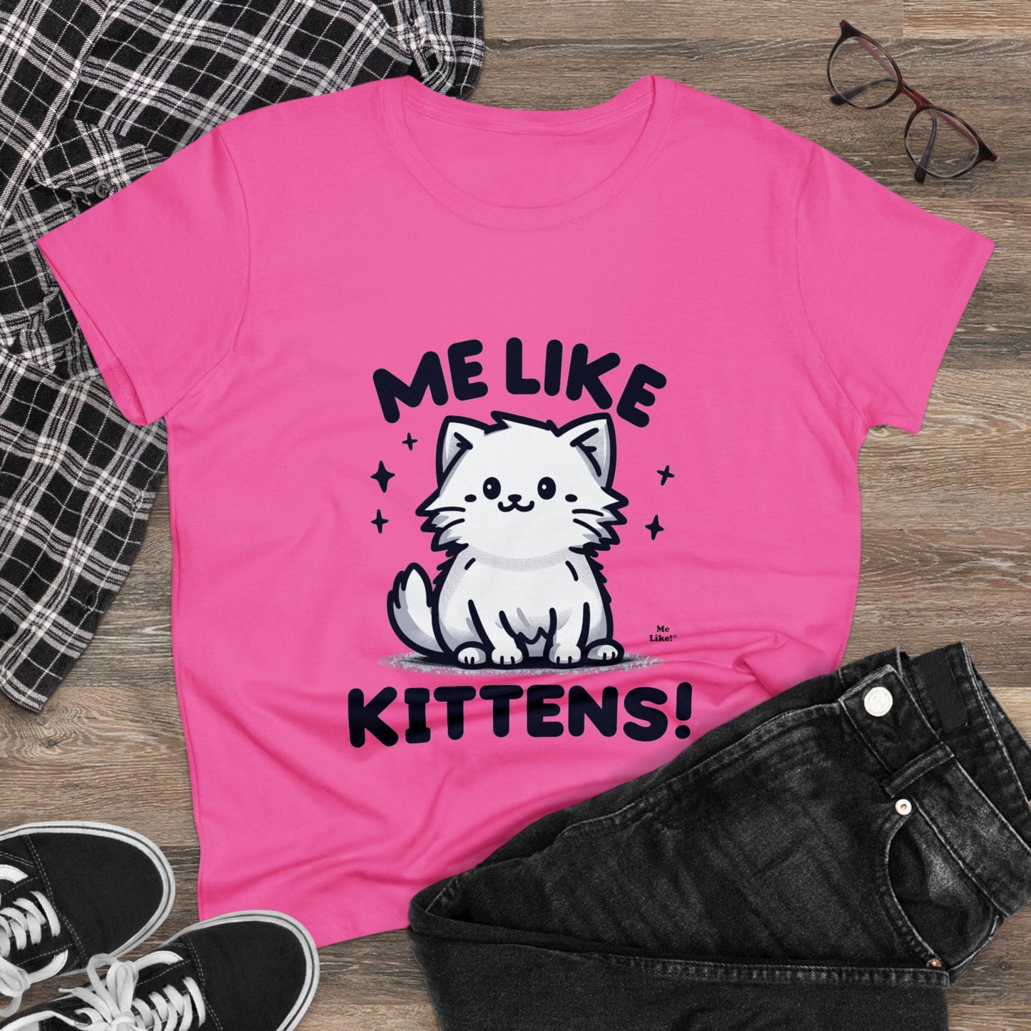 Me Like Kittens! - Women's Heavy Cotton Tee - (#1)