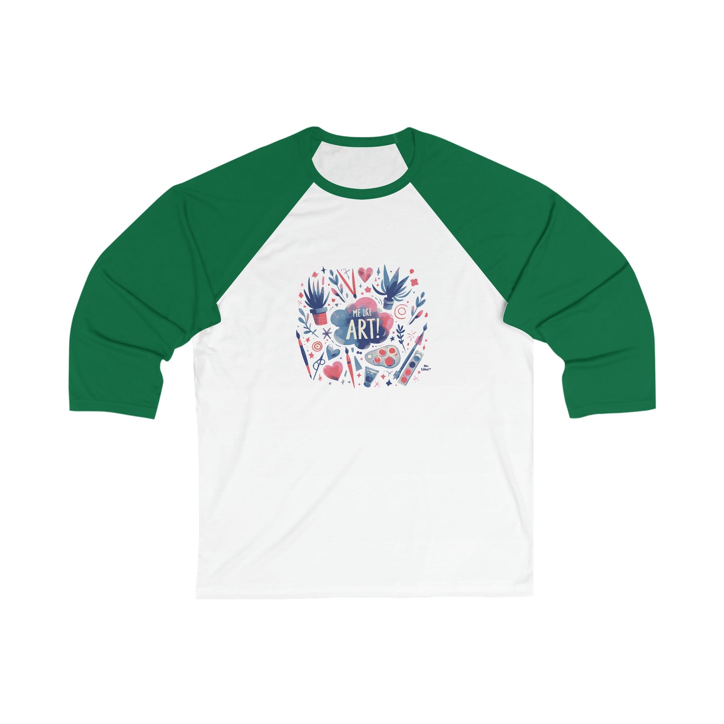 Me Like Art! - Unisex 3\4 Sleeve Baseball Tee - (Art #3)