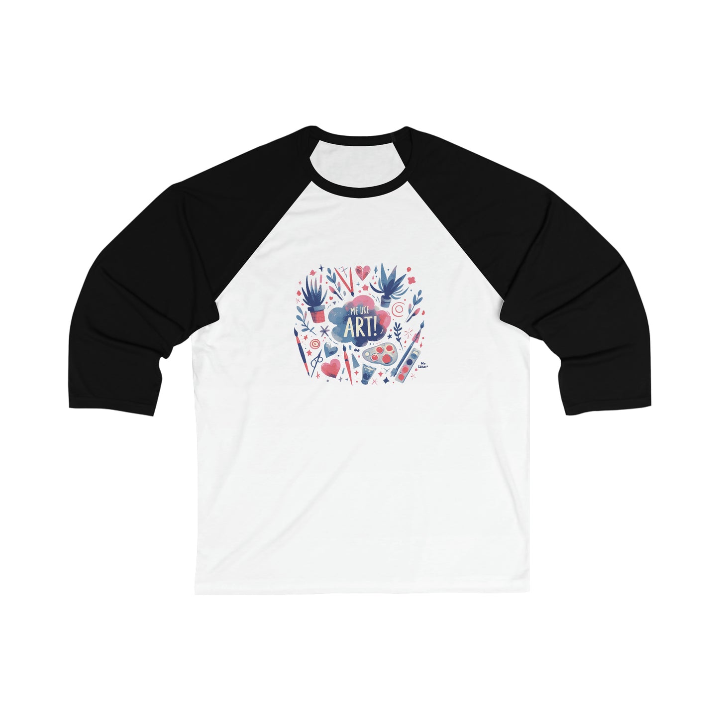 Me Like Art! - Unisex 3\4 Sleeve Baseball Tee - (Art #3)