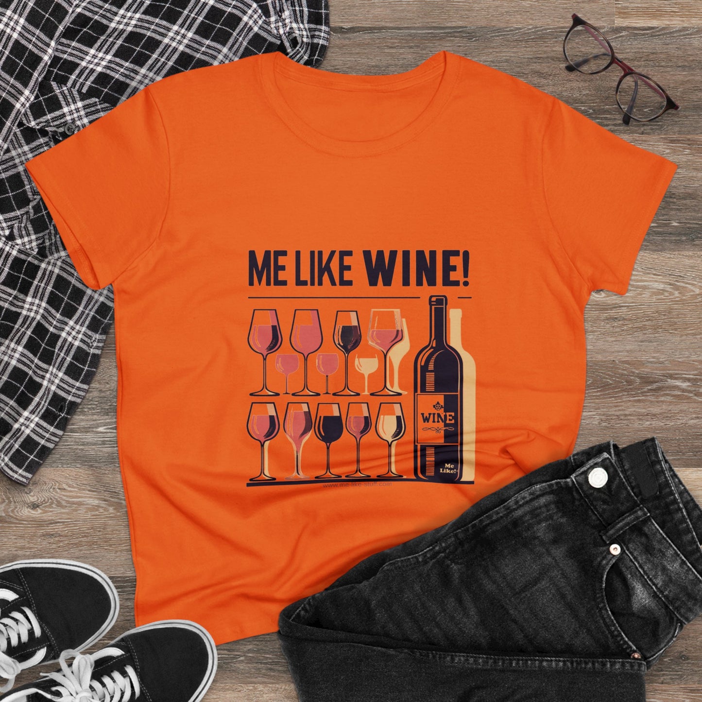 Women's Heavy Cotton Tee - Me Like Wine! (#2)