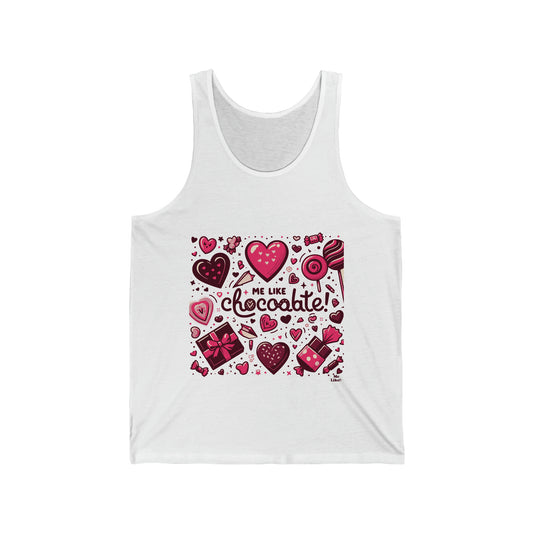 Me Like Chocolate! - Unisex Jersey Tank - (Chocolate #1)