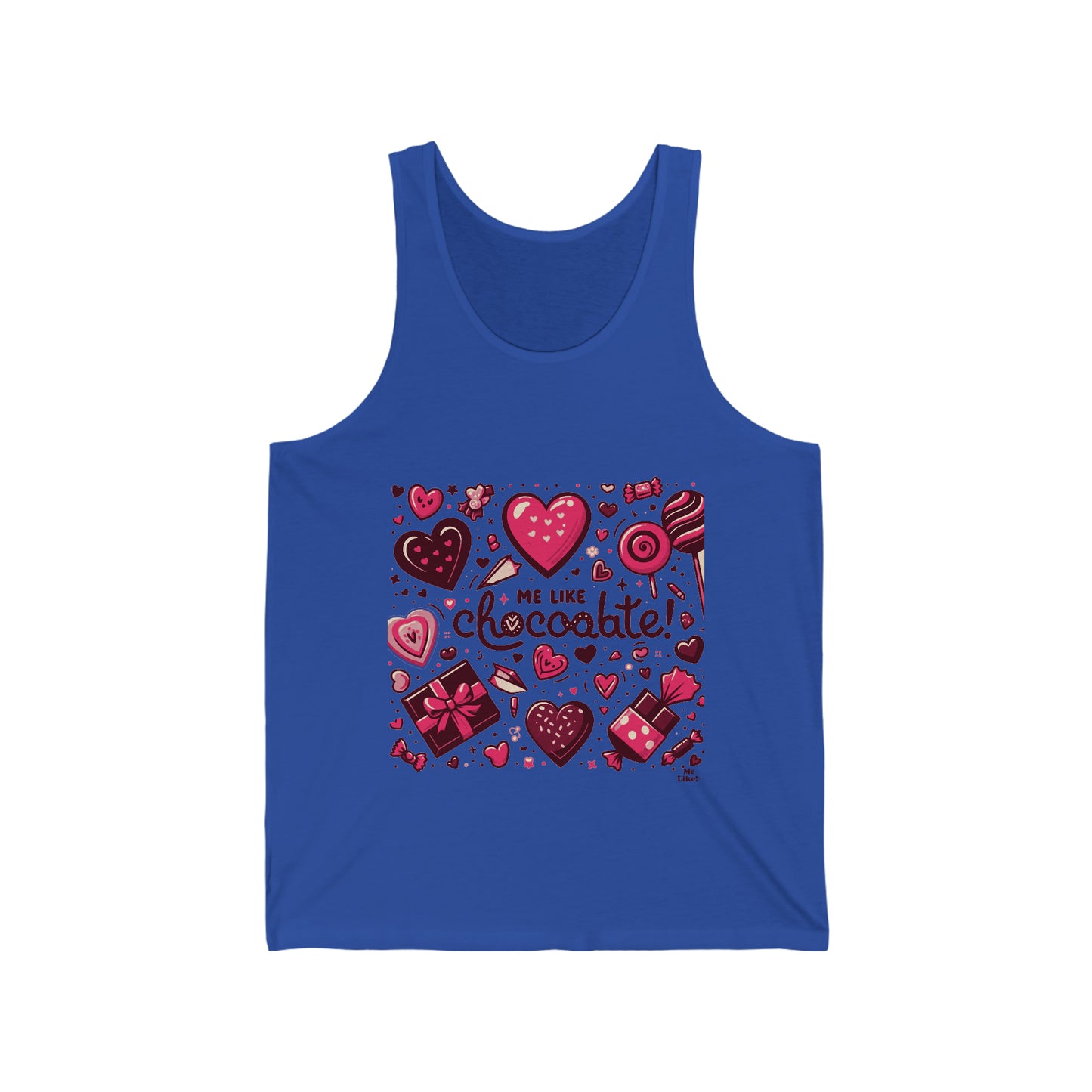 Me Like Chocolate! - Unisex Jersey Tank - (Chocolate #1)