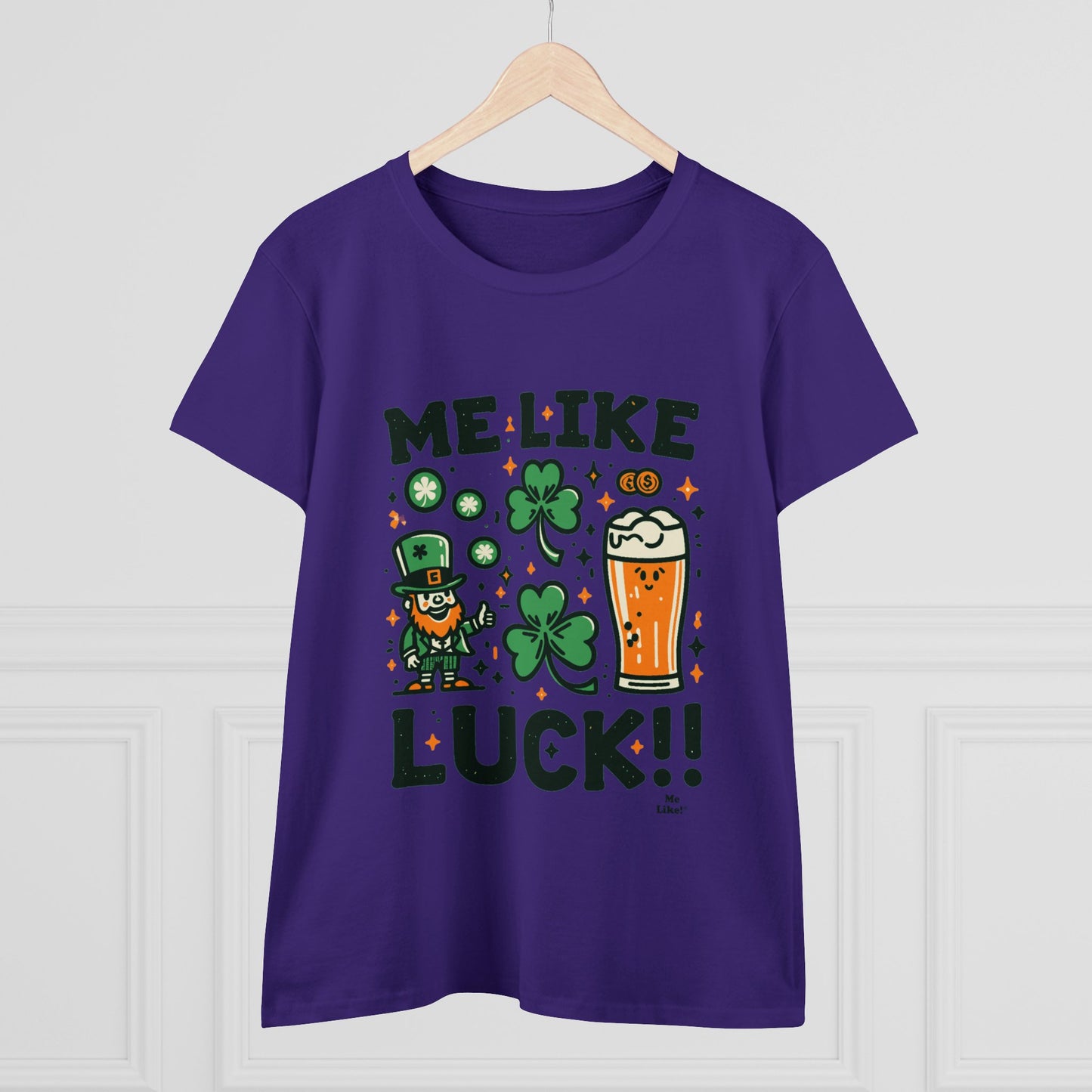 Me Like Luck! - Women's Heavy Cotton Tee - (St. Patrick's Day #3)