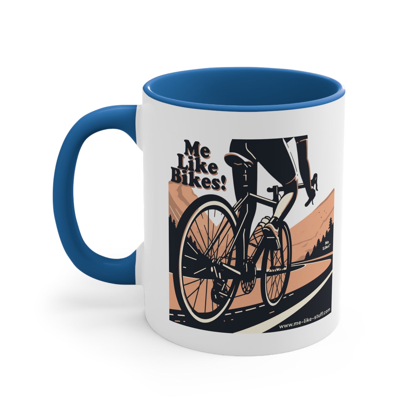 Accent Coffee Mug, 11oz - Me Like Bikes! (RB #1)