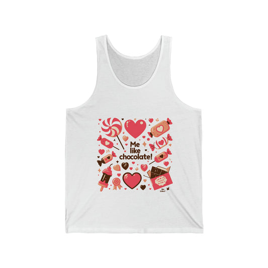 Me Like Chocolate! - Unisex Jersey Tank - (Chocolate #2)