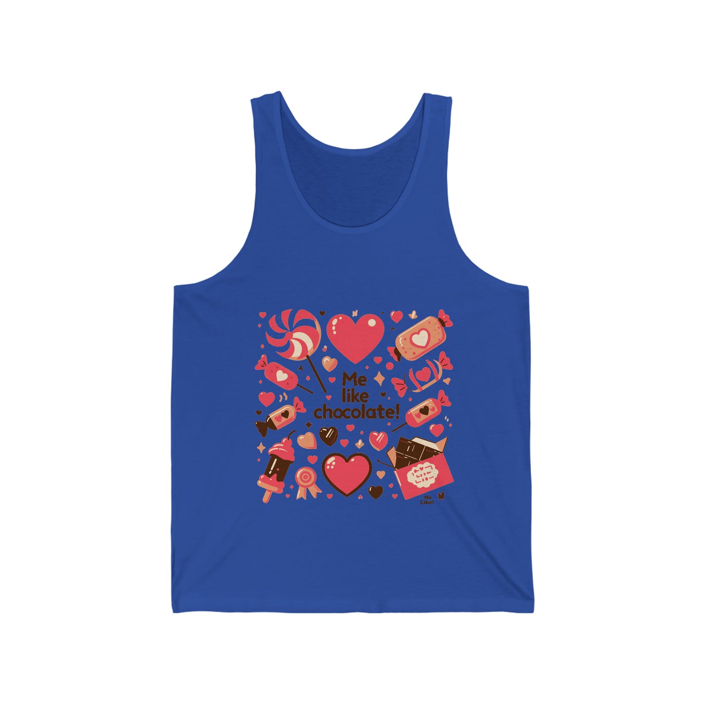 Me Like Chocolate! - Unisex Jersey Tank - (Chocolate #2)