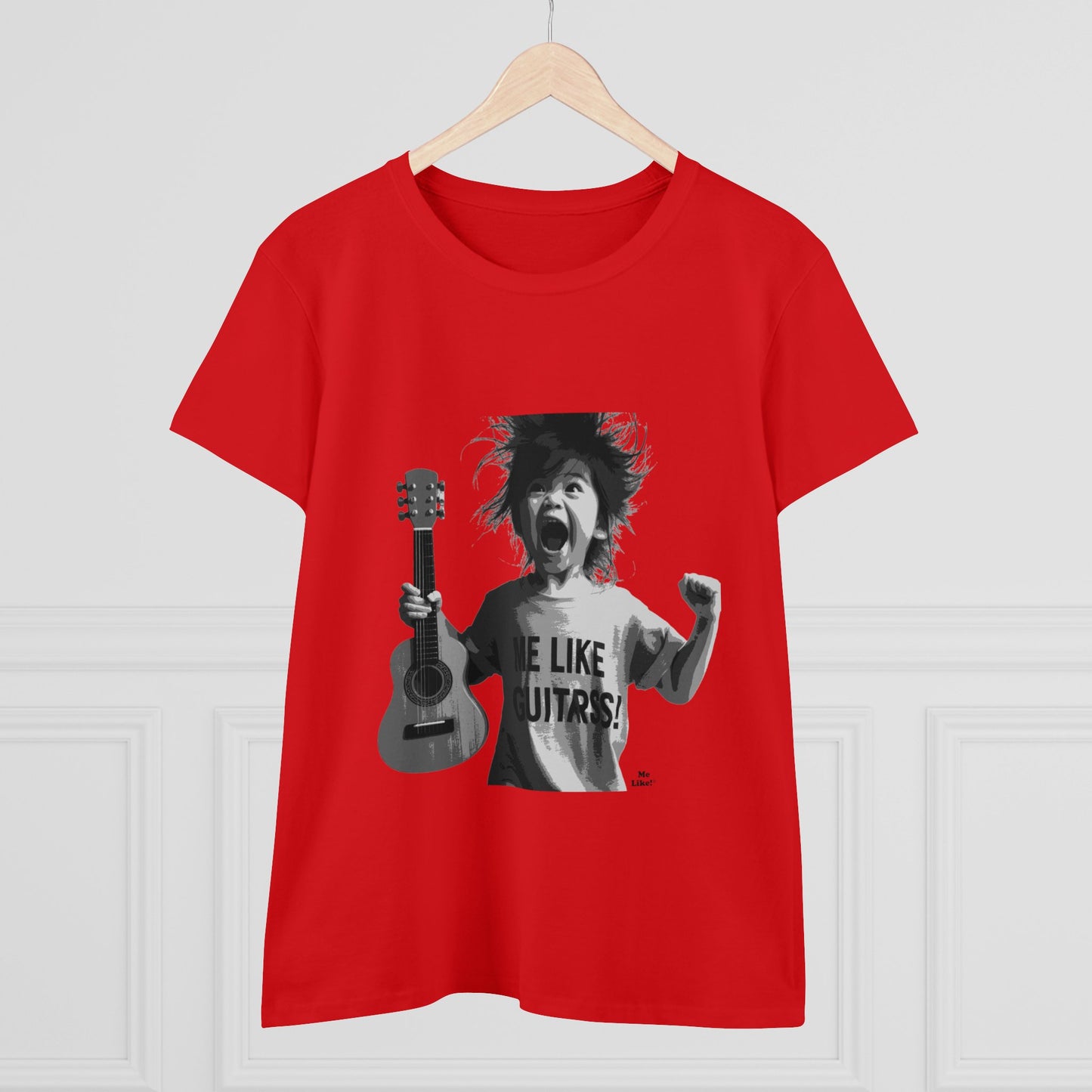 Me Like Guitars! - Women's Cotton Tee - Punk #1