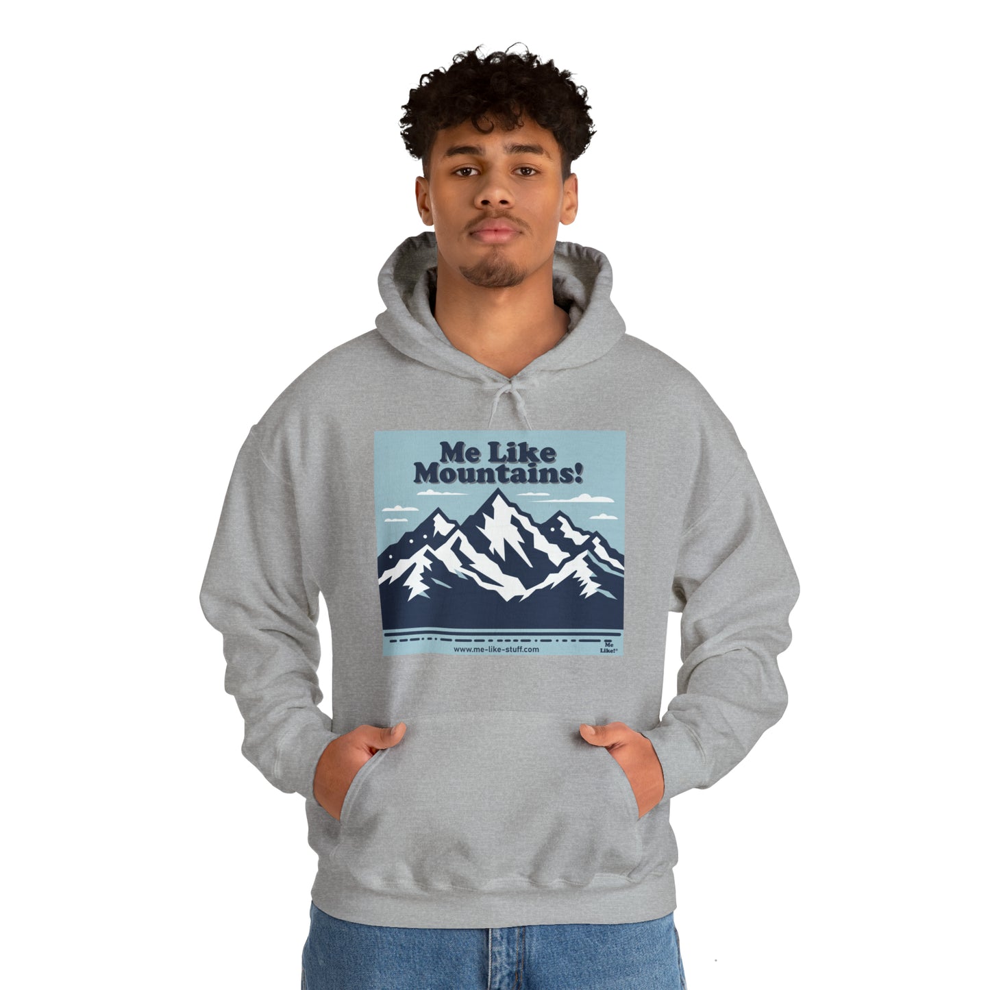 Unisex Heavy Blend™ Hooded Sweatshirt - Me Like Mountains! (#2)