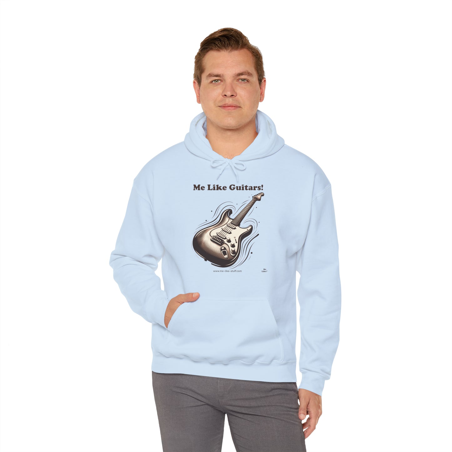 Unisex Heavy Blend™ Hooded Sweatshirt - Me Like Guitars! (Electric #3)