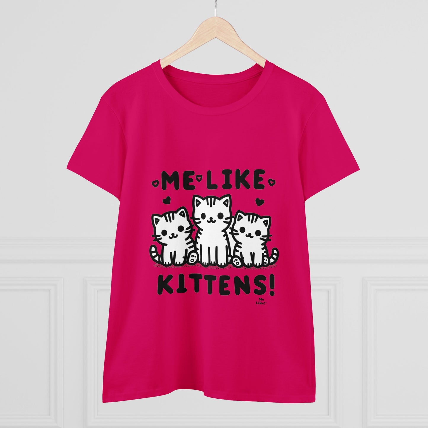 Me Like Kittens! - Women's Heavy Cotton Tee - (#2)