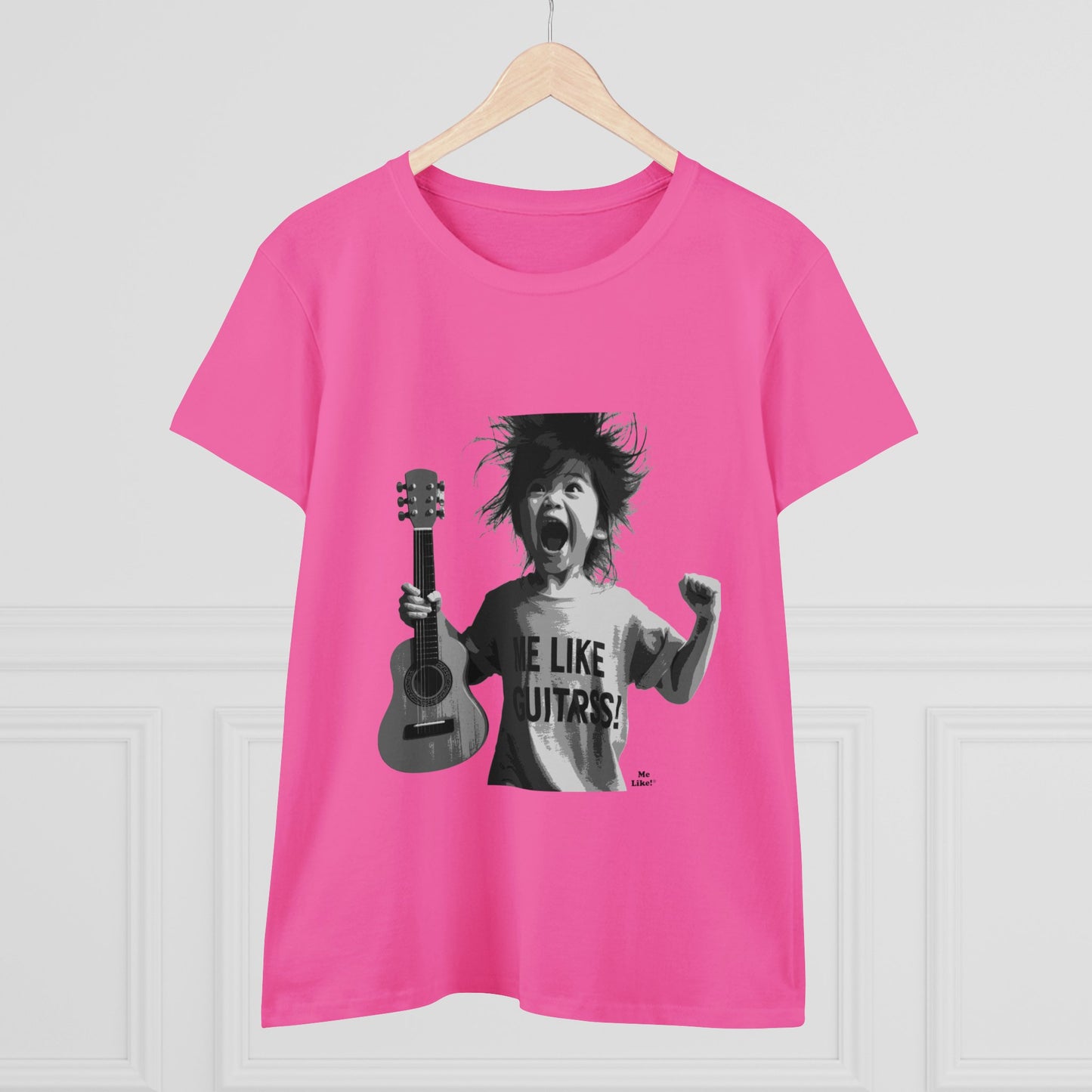 Me Like Guitars! - Women's Cotton Tee - Punk #1