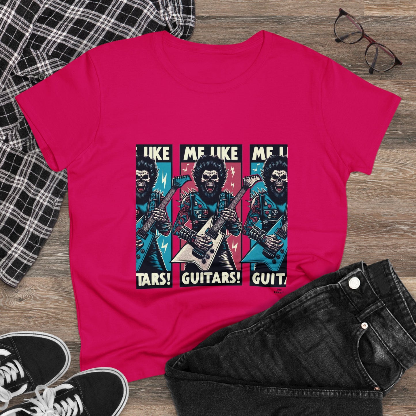 Me Like Guitars! - Women's Cotton Tee - Heavy Metal #3