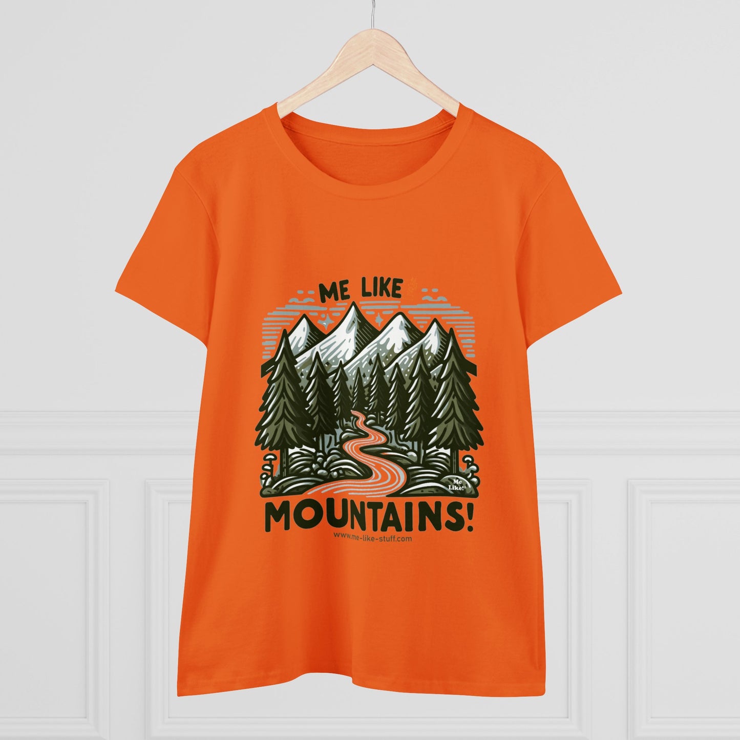 Me Like Mountains! - Women's Heavy Cotton Tee - (#4)