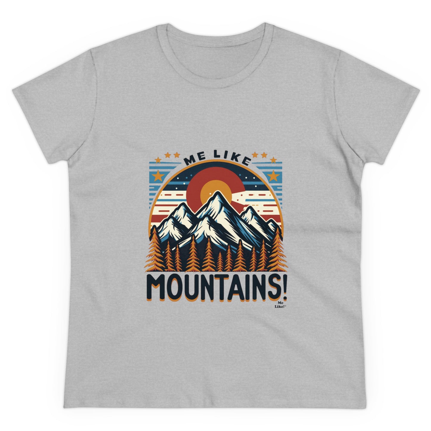 Me Like Mountains! - Women's Heavy Cotton Tee - (Mountains #5)