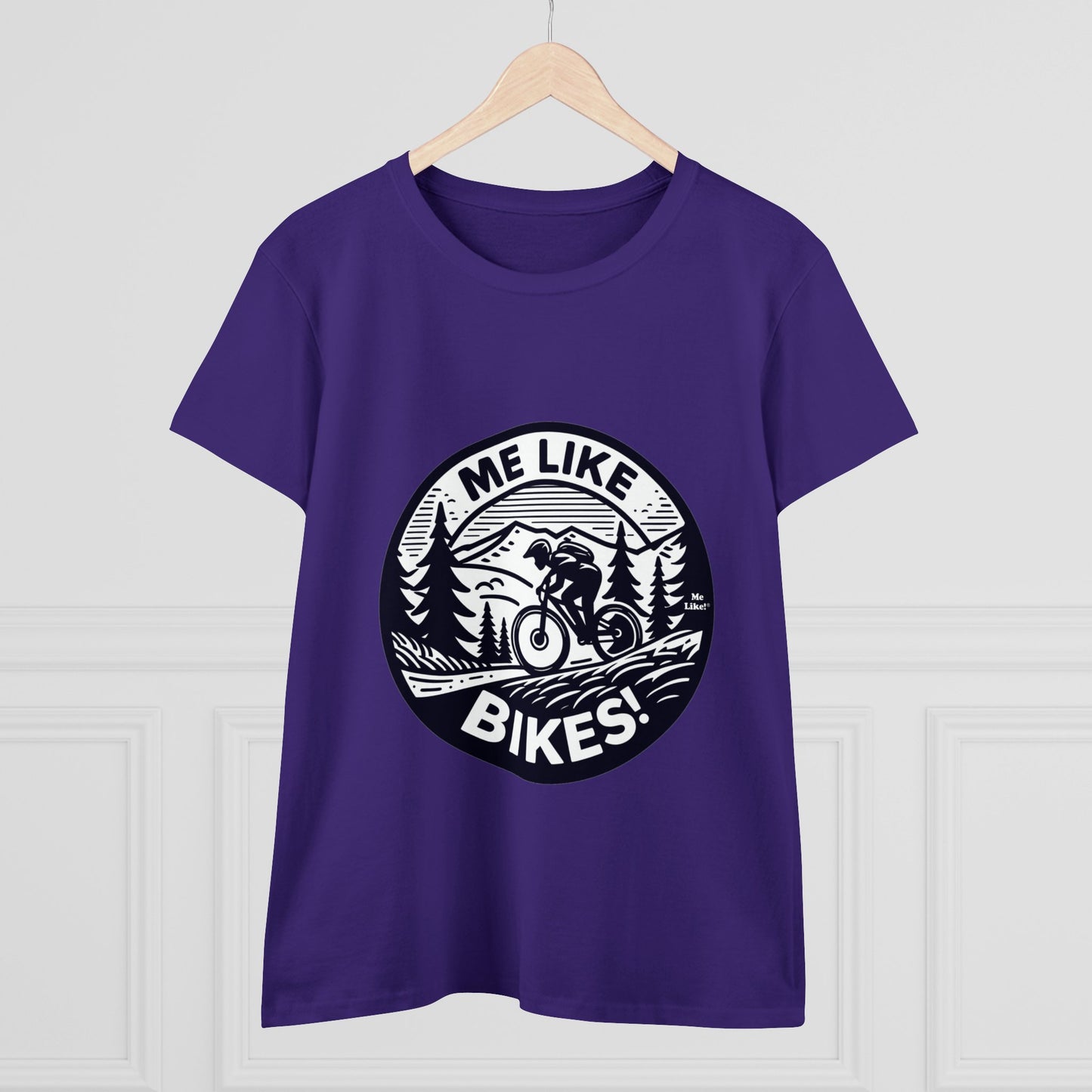 Me Like Bikes! - Women's Heavy Cotton Tee - (Mountain Bike #4)