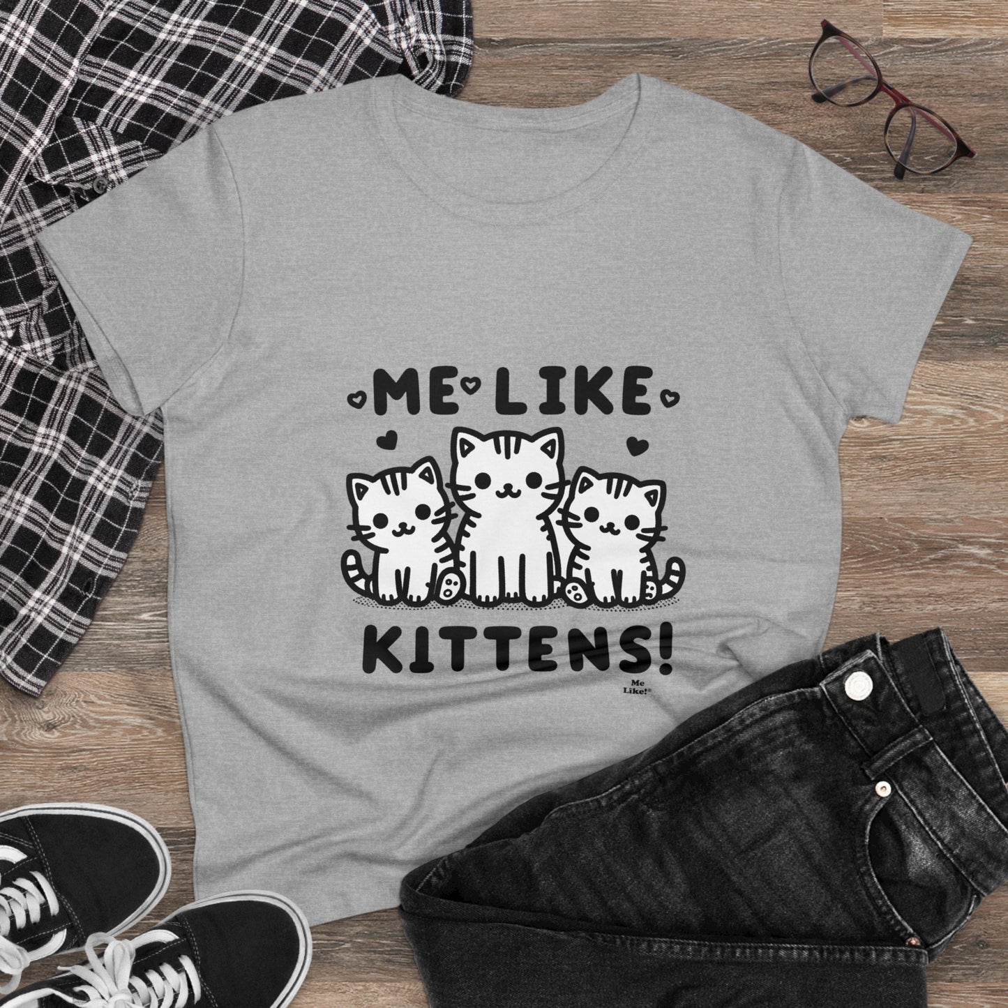 Me Like Kittens! - Women's Heavy Cotton Tee - (#2)